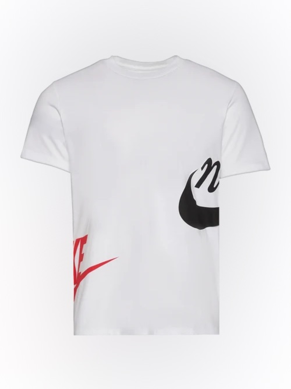 ❤️🖤 Nike Split Multi-Logo Graphic T-Shirt – Size Large (Fits Like Medium) | NWOT